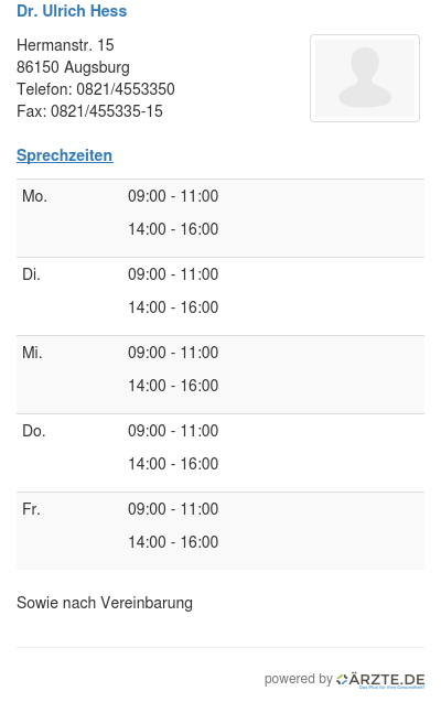 Dr ulrich hess