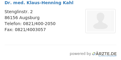 Dr med klaus henning kahl 284946