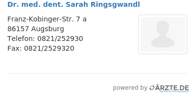Dr med dent sarah ringsgwandl