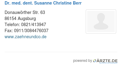 Dr med dent susanne christine berr