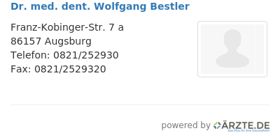 Dr med dent wolfgang bestler