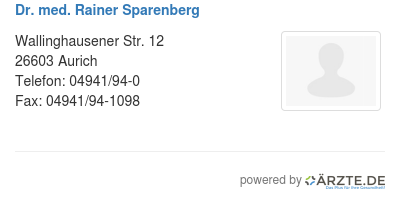 Dr med rainer sparenberg