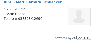 Dipl med barbara schliecker
