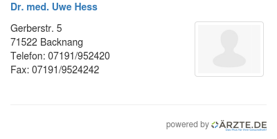 Dr med uwe hess 254037