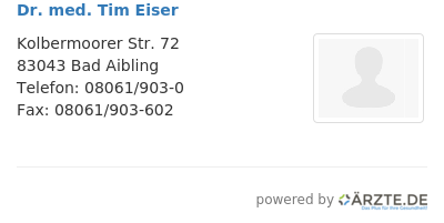 Dr med tim eiser