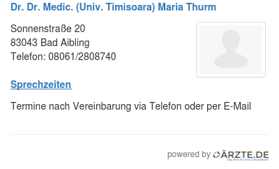 Dr dr medic univ timisoara maria thurm