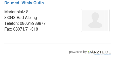 Dr med vitaly gutin