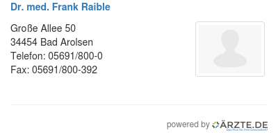 Dr med frank raible