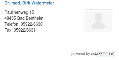 Dr med dirk watermeier
