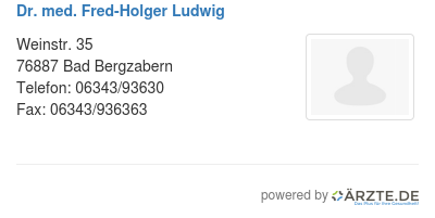 Dr med fred holger ludwig