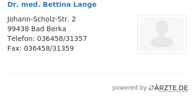 Dr med bettina lange