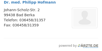 Dr med philipp hofmann