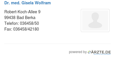 Dr med gisela wolfram