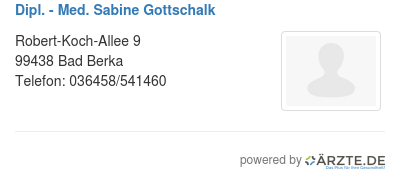Dipl med sabine gottschalk