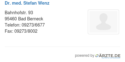 Dr med stefan wenz