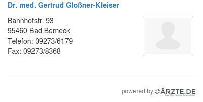 Dr med gertrud glossner kleiser