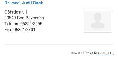 Dr med judit bank