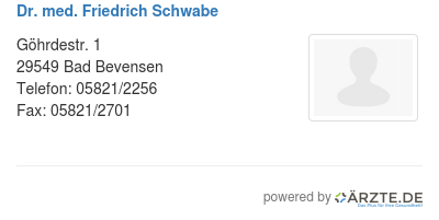 Dr med friedrich schwabe