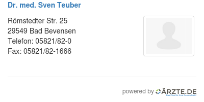 Dr med sven teuber