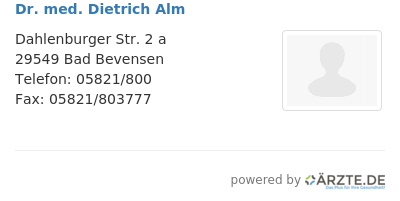 Dr med dietrich alm