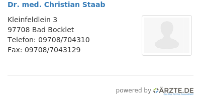 Dr med christian staab