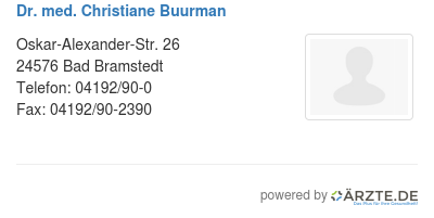 Dr med christiane buurman