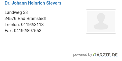 Dr johann heinrich sievers