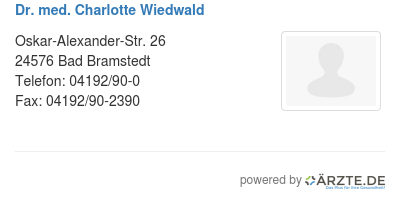 Dr med charlotte wiedwald
