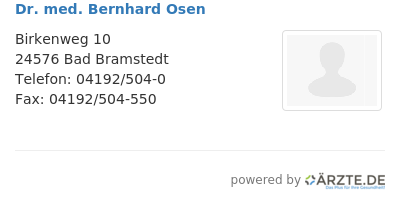 Dr med bernhard osen