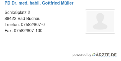 Pd dr med habil gottfried mueller