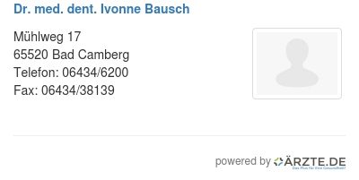 Dr med dent ivonne bausch
