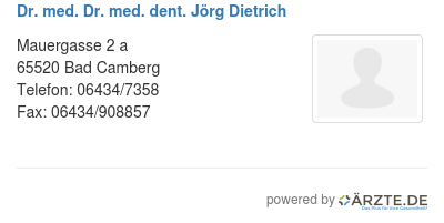 Dr med dr med dent joerg dietrich
