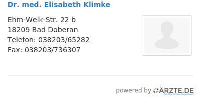Dr med elisabeth klimke