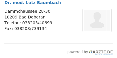 Dr med lutz baumbach