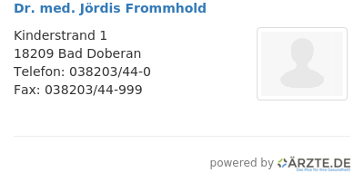 Dr med joerdis frommhold