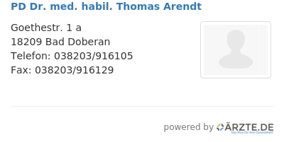 Pd dr med habil thomas arendt