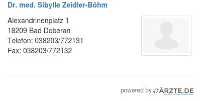 Dr med sibylle zeidler boehm 513857
