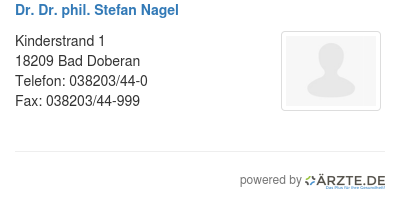 Dr dr phil stefan nagel