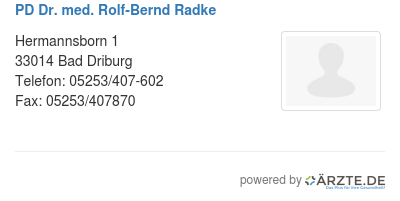 Pd dr med rolf bernd radke