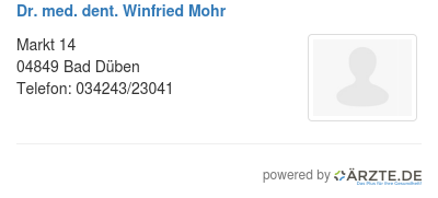 Dr med dent winfried mohr
