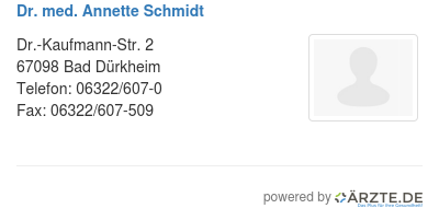 Dr med annette schmidt 433488