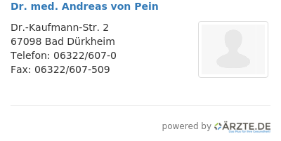 Dr med andreas von pein