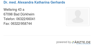 Dr med alexandra katharina gerhards