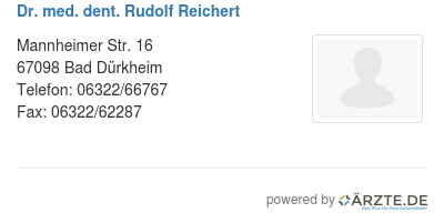 Dr med dent rudolf reichert