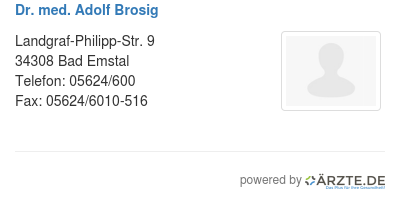 Dr med adolf brosig