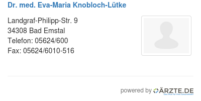 Dr med eva maria knobloch luetke