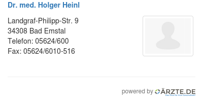Dr med holger heinl
