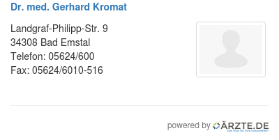 Dr med gerhard kromat