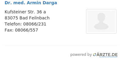 Dr med armin darga