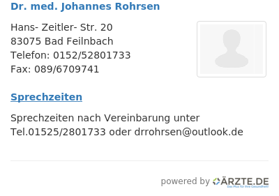 Dr med johannes rohrsen